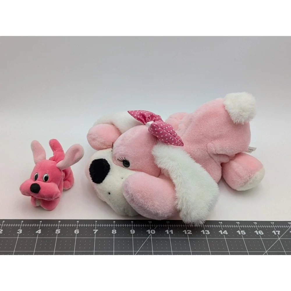 Toyorama‎ Pink Dog Plush Puppy 11 Inch Long Lot Stuffed Animal Toy